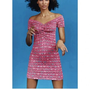 Zara ruched floral mesh mini dress